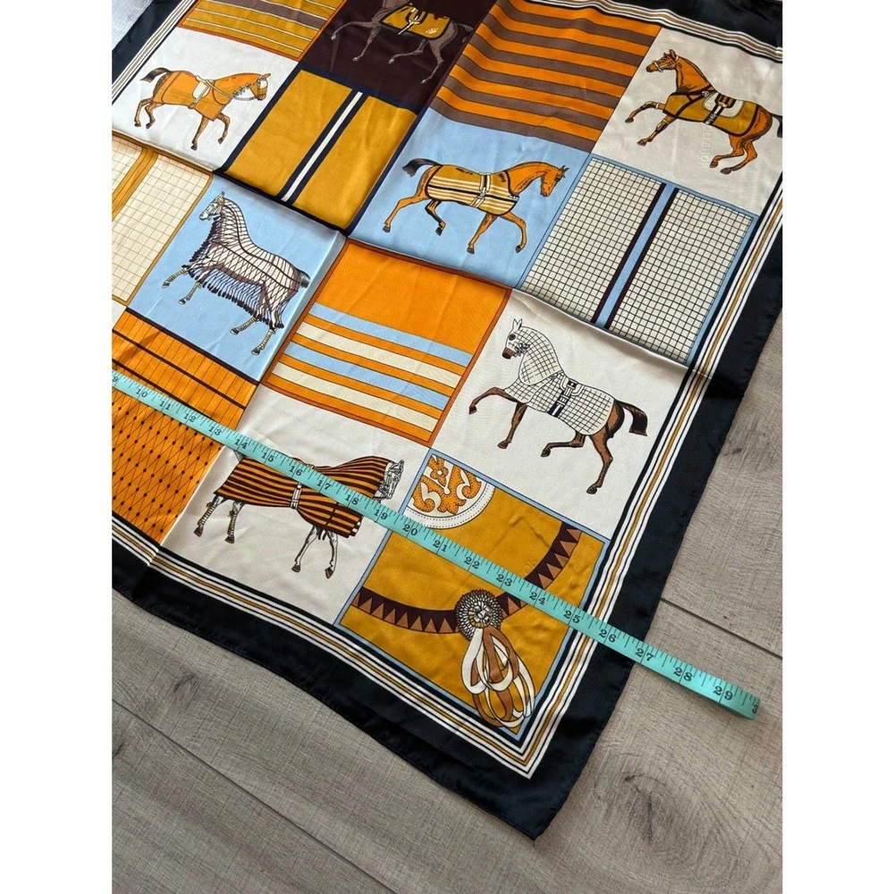 Horse Print Square Equestrian Preppy